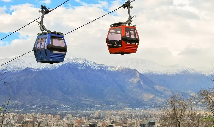 Cable Car, Funicular and Sightseeing Bus in Santiago one day