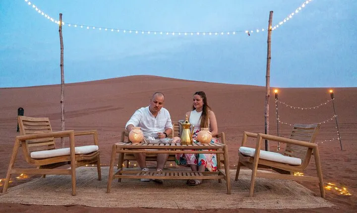 Private Dinner in the dunes in the Mleiha National Park