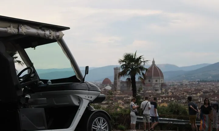 Florence Private Golf Cart Tour Art Tuscan Landscapes and Wine