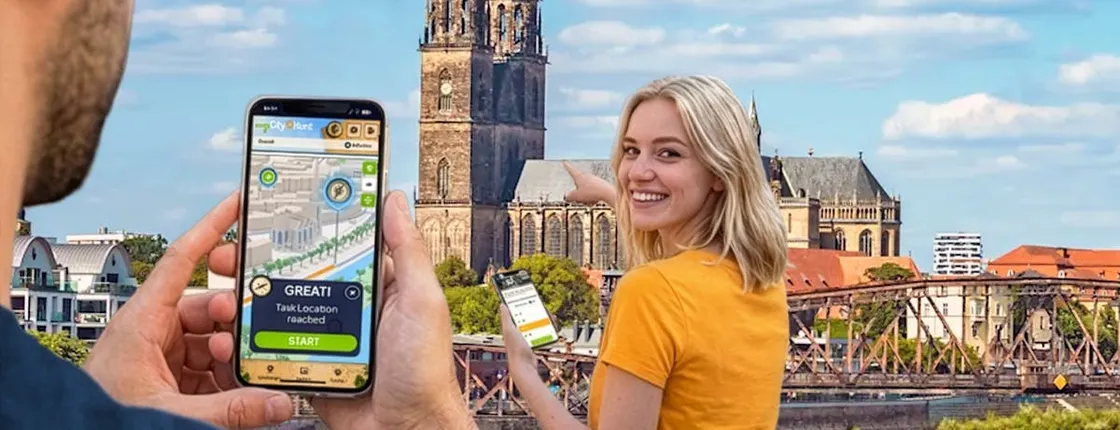 Self-guided digital scavenger hunt in Magdeburg