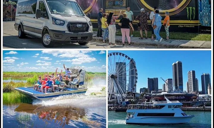 Miami Triple combo: City, Boat and Everglades tour (2 days)