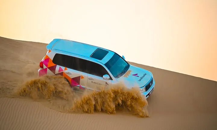 Abu Dhabi Evening Desert Safari - Private car Dune bashing & BBQ
