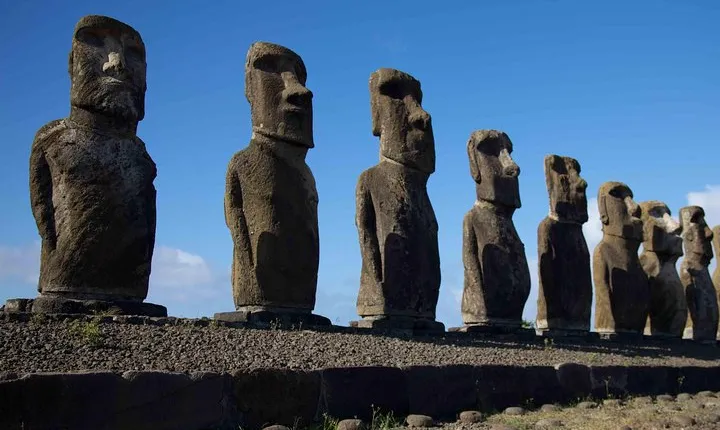 The Seven Moais in Easter Island