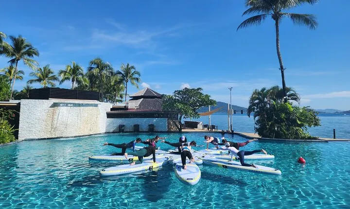 Zen & Splash: Stand-Up Paddleboard (SUP) Yoga in Tanjung Aru