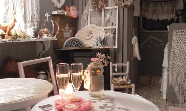 Aperitif dinner in a bohemian caravan