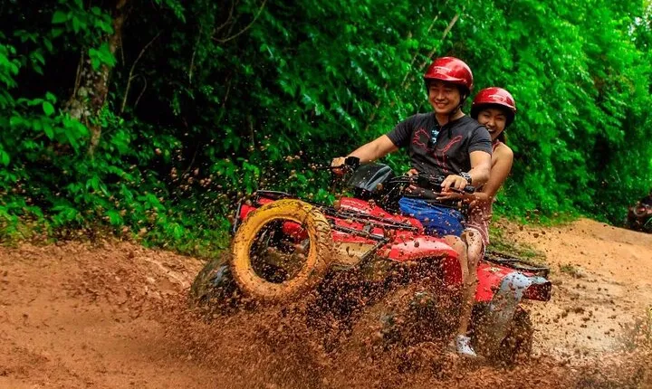 Amazing ATV Tour, Ziplines and Cenote Swim with Lunch and round trip included