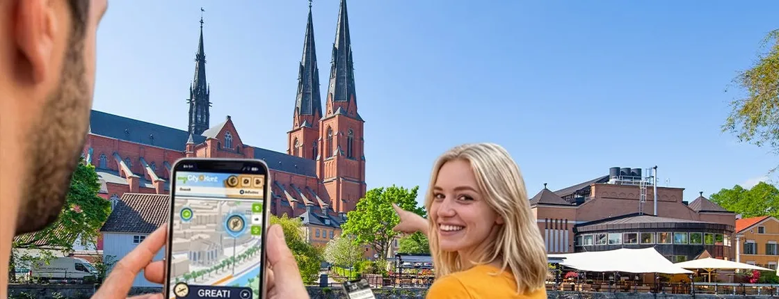 Self-guided digital scavenger hunt in Uppsala