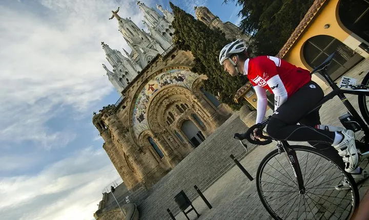 The hills around Barcelona by roadbike, private tour. Pick up/drop off included.