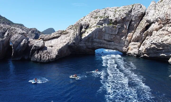 Jet ski tour from San Antonio (Ibiza) to Margaritas Islands