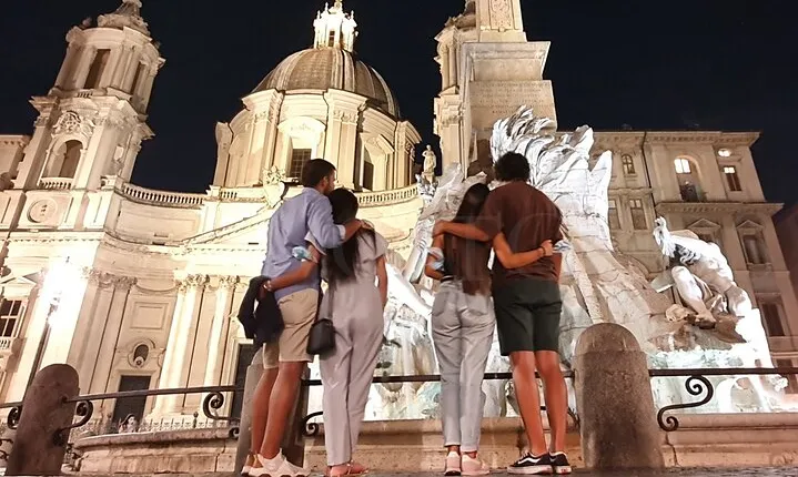 Rome at Night Walking Tour of Pantheon Trevi Spanish Steps Navona & more