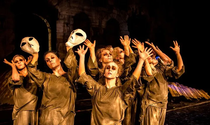 Athens Open Air Theatre Performance Six Women in Greek Tragedy