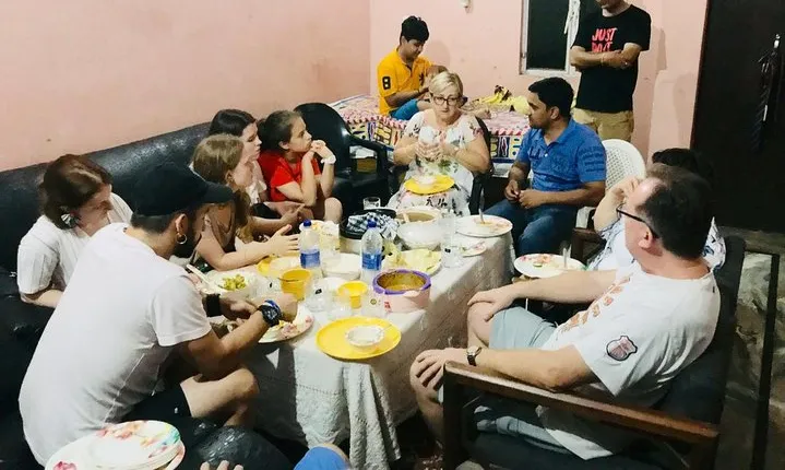 Dinner at Agra with local Indian family