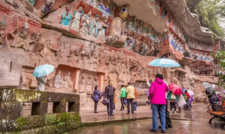Chengdu Bullet Train Trip to Chongqing Dazu Caving&City Highlight