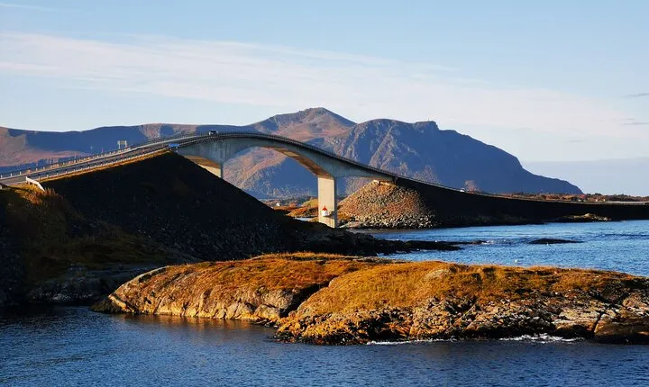 Fishing village Bud and Atlantic Ocean Road in Molde