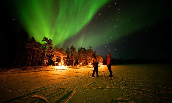 Ranua Northern Lights hunting with local guide