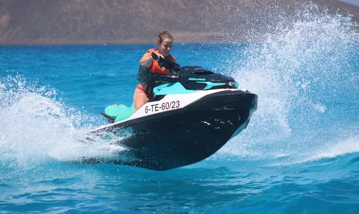 Jet Ski Activity to Lobos Island from Corralejo