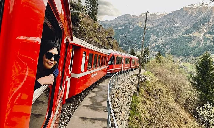 Bernina and Glacier Train Two Routes in One Day from Milan