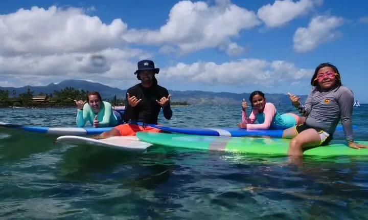 Private Surf Lesson for 3-5 People in North Shore Oahu