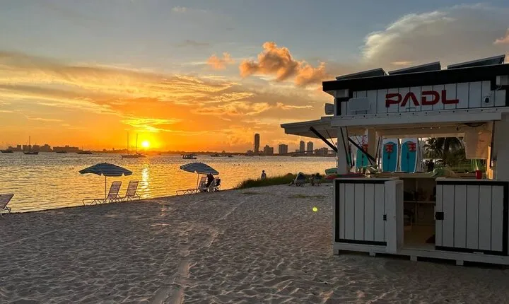 Miami Chair and Umbrella Package on Biscayne Bay
