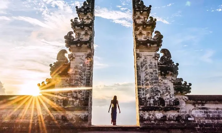 Gateway To Heaven : Lempuyang Gates with Tukad Cepung Waterfall