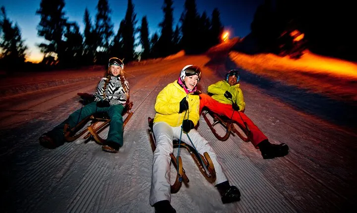 Night Sledding from Interlaken