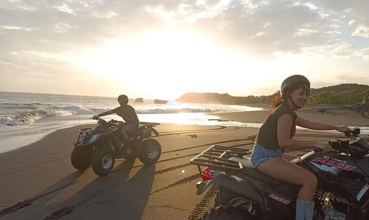 Bali ATV Ride Tour In the Beach black sand atv tour 2 Hour