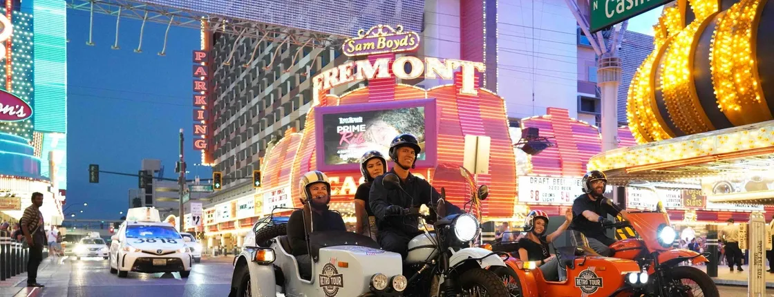 Private two-hour sidecar tour of Las Vegas nightlife