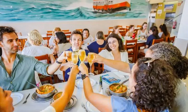 Lisbon Small-Group Walking Tour: Wine, Seafood Lunch, Ferry Ride