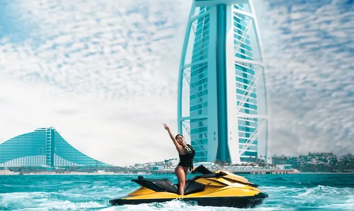 24 Karat Gold Jet Ski Adventure with Burj Khalifa View