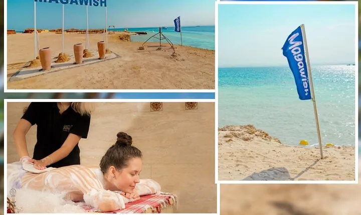 Magawish Island Trip, Snorkeling, Turkish Bath & Lunch – Hurghada