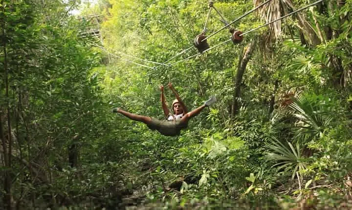 Riviera Maya Jungle Half-Day Tour: ATV, Ziplines, Cenote Swim, Rappel