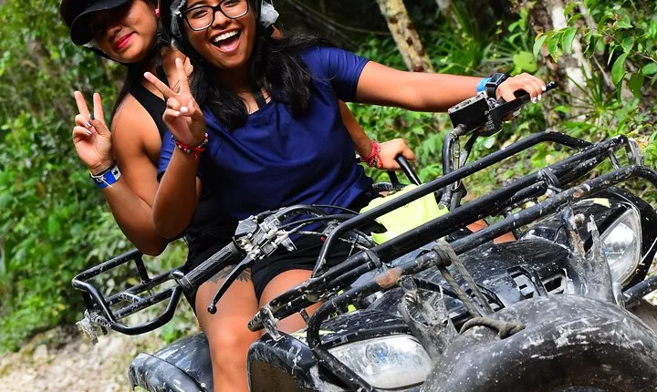 ATV shared Cenote & Ziplines - Extreme Experience from Playa del Carmen