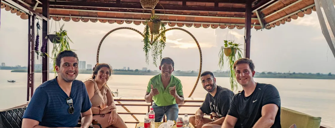 Sunset Vespa Tour from Phnom Penh to Silk Island