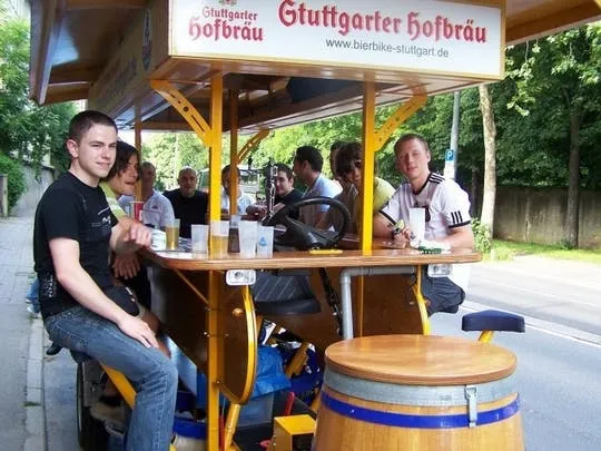 Group-bike tour through Stuttgart with professional driver