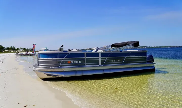 Half Day 60HP Pontoon Rental to Shell Island