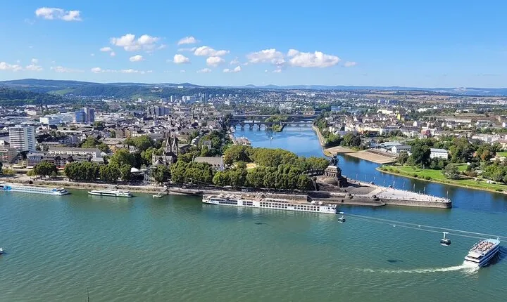 Koblenz - Old Town with the Ehrenbreitstein Fortress