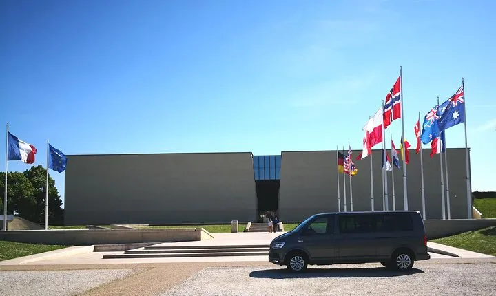 Private trip from Paris to visit the Caen Memorial Museum aboard a Van (4/7 pax)