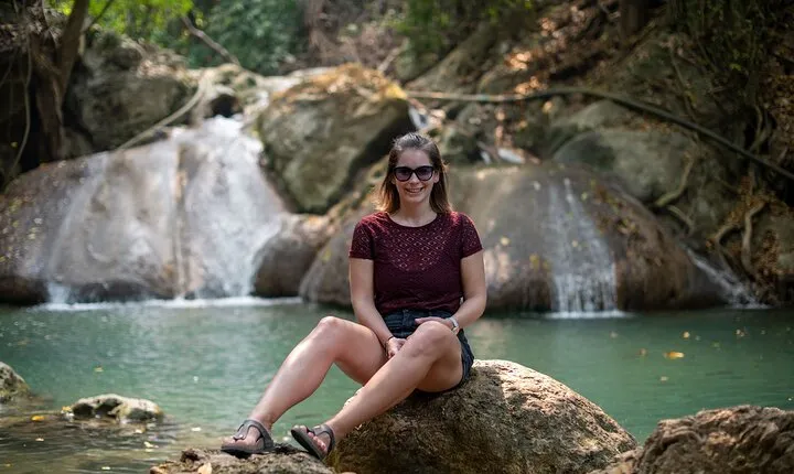 Erawan Waterfall & Train Tour from Kanchanaburi – Full Day