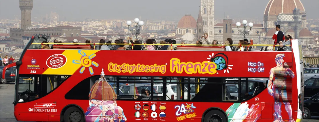 Uffizi Gallery guided tour with 24 or 48-hour hop-on hop-off bus tickets