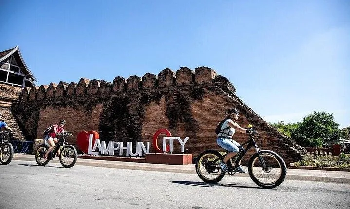 Full-day E-bike adventure visit Lamphun (flat land, GUIDED)