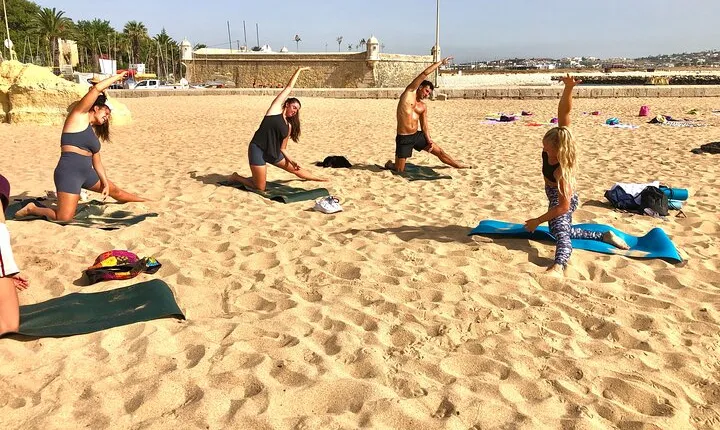 Morning or Sunrise Beach Yoga in Lagos by el Sol Lifestyle