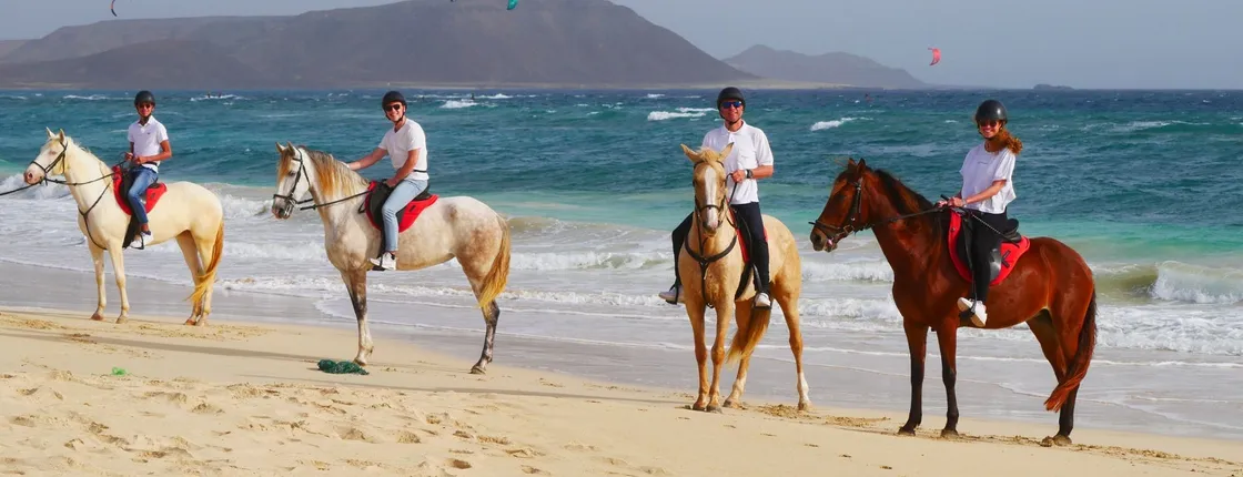 Kite Beach horse riding trail in Cape Verde