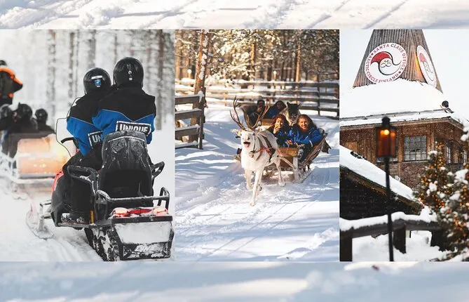 Rovaniemi Snowmobile Safari to Reindeer Farm and Santa Claus Village