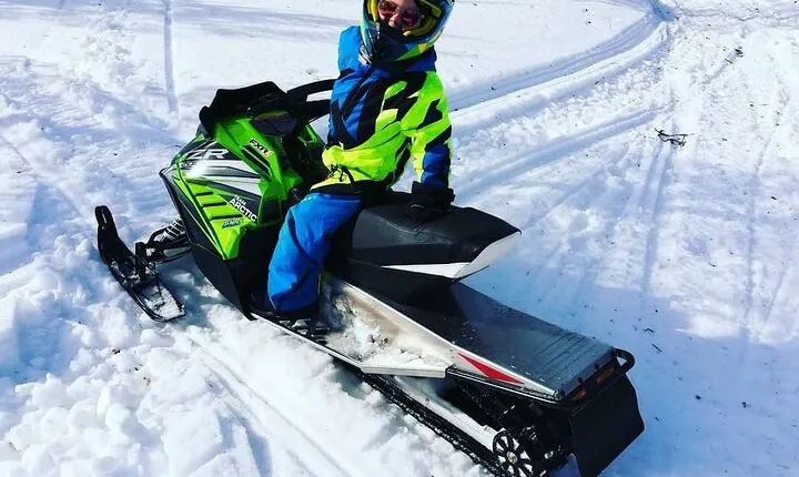 Lapland Winter Park Mini snowmobile fun for kids in Rovaniemi