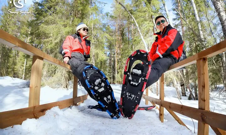 Snowshoeing in Lapland Wilderness