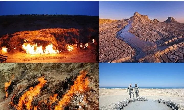 Baku-Gobustan-Absheron-Mud volcanoes-Fire Temple Tour