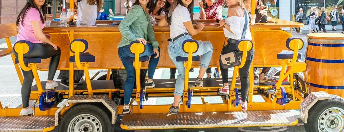 Piccadilly and Soho cycling tour on a party bike