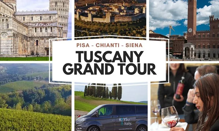 Tuscany Grand Tour from Florence: Pisa,Chianti Wine Tasting,Siena