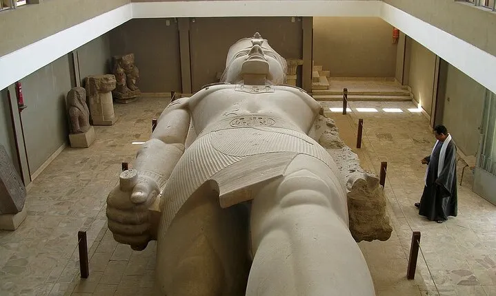 Giza pyramids and sphinx and saqara and memfis 