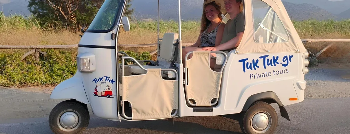 Private tuk-tuk tour of Hersonissos with sea views